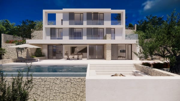 En construcción: villa con vistas al mar en venta en Benissa - Foto 2