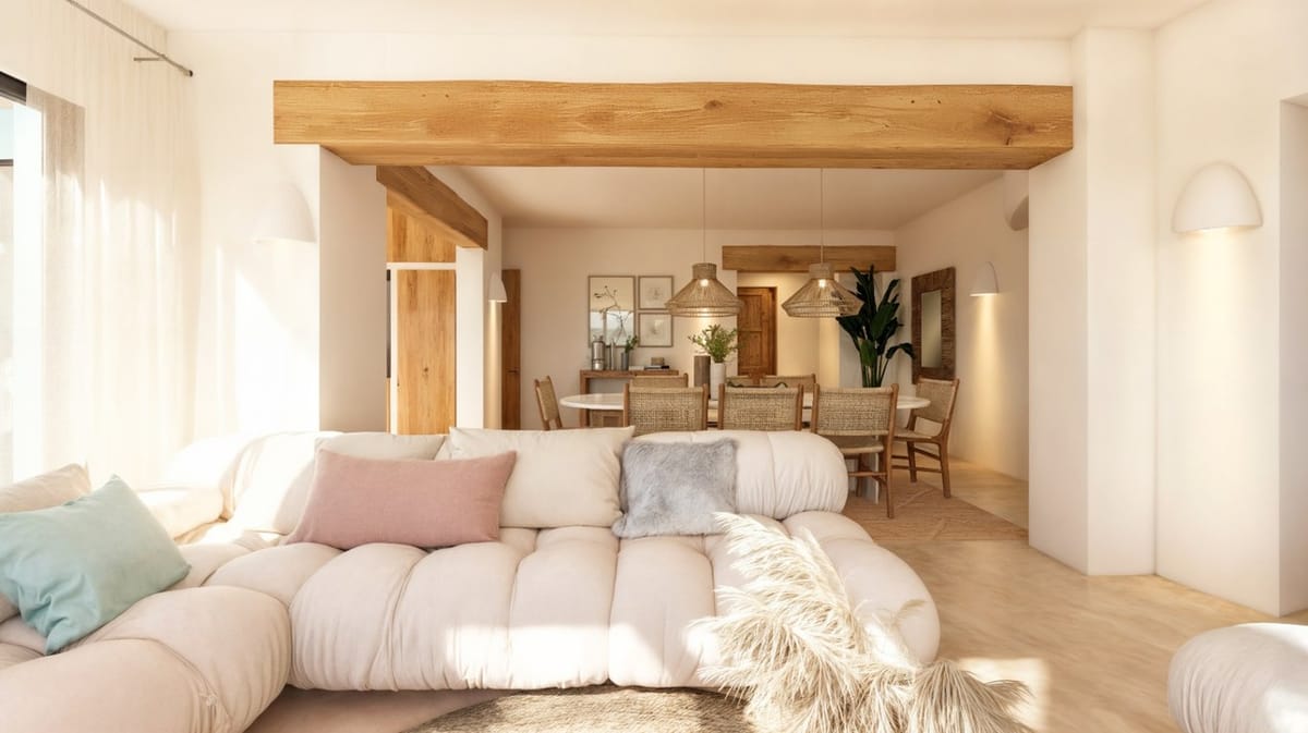 Ibiza-style villa for sale in Moraira with panoramic sea views - Foto 8