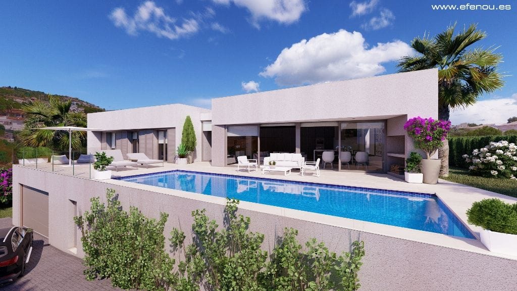Luxury modern villa for sale in Benissa, just 1.5 km from Fustera Beach.