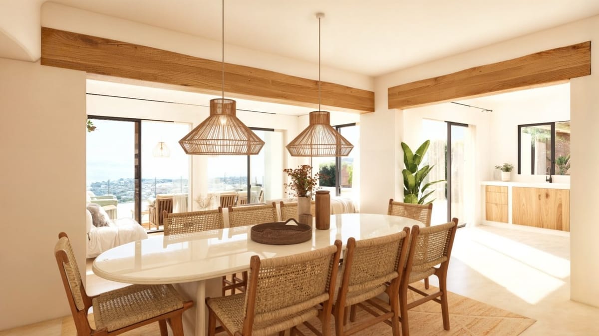 Ibiza-style villa for sale in Moraira with panoramic sea views - Foto 9