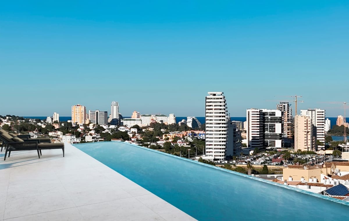 Various new-build penthouses for sale in Calpe town centre