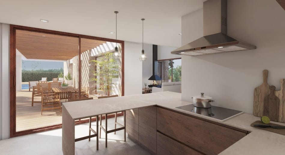 Willa w nowoczesnym stylu ibiza w Jávea: 4 sypialnie, widoki na góry, basen, garaż i wykończenia premium | 1.550.000 € - Foto 5