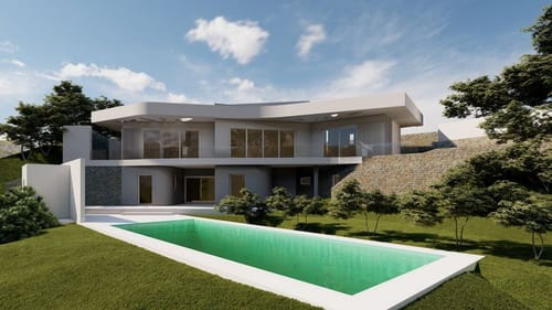 Modern and sublime villa under construction