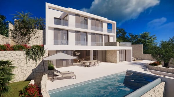 En construcción: villa con vistas al mar en venta en Benissa - Foto 1