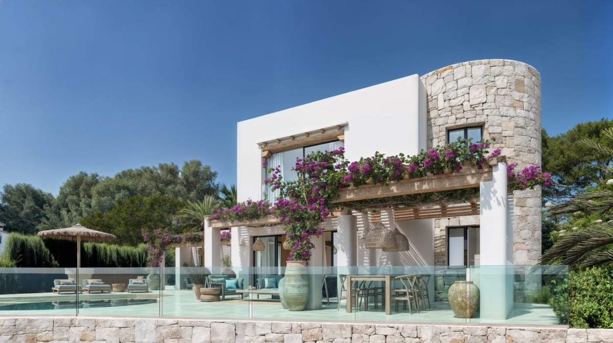 Ibiza-style villa for sale in Moraira with panoramic sea views - Foto 6