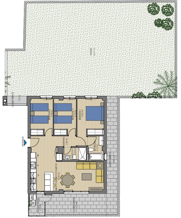 EXCLUSIVE GROUND FLOOR RESIDENCE: 3 BEDROOMS, 2 BATHROOMS, AND EXPANSIVE PRIVATE GARDEN - Foto 10